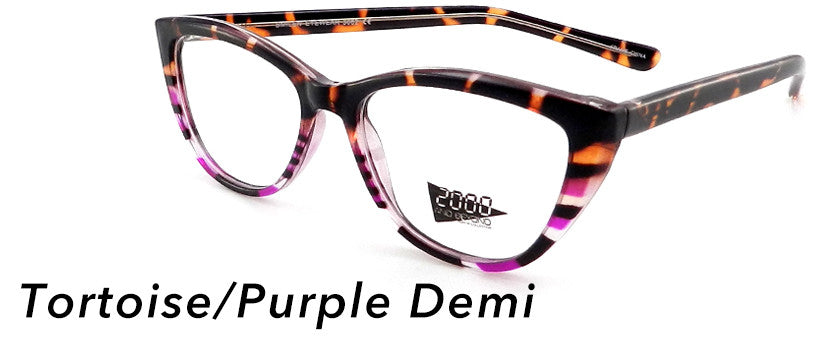 Smilen Eyewear 2000 & Beyond 2000 &amp; Beyond 3082* Eyeglasses, Tortoise Purple Demi