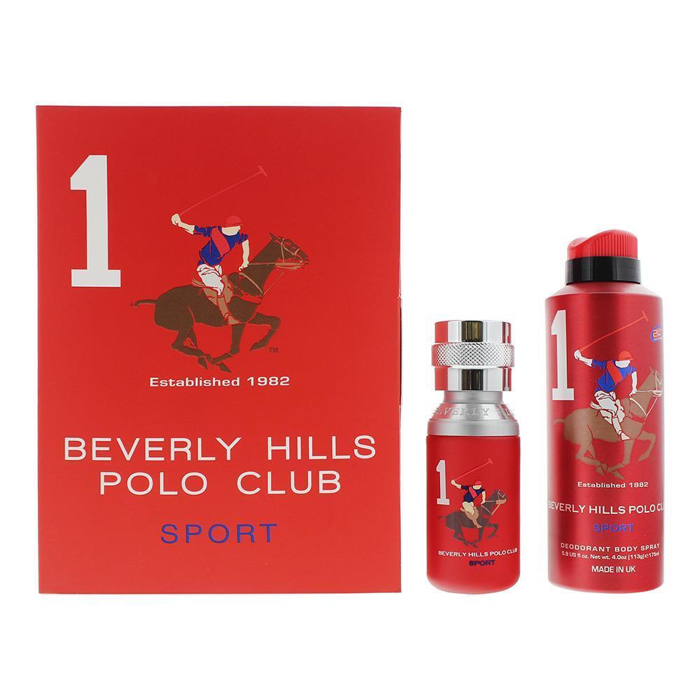 Geschenkset Beverly Hills Polo Club: 1982 - Sport 1, Eau de Toilette, für Männer, 50 ml + 1982 - Sport 1, Antitranspirant, Deodorantspray, für Männer,