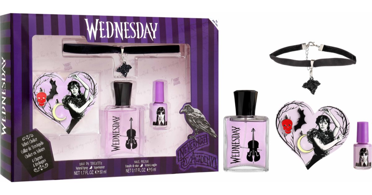 Wednesday Estuche de regalo infantil Eau de Toilette 50ml + collar + esmalte de uñas 5ml