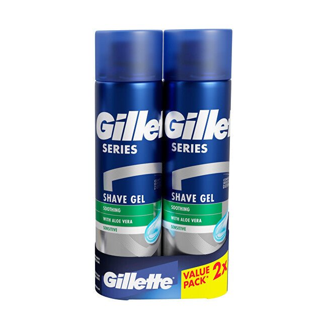 Gillette Barberingsgel gavesett for sensitiv hud 2 x 200 ml