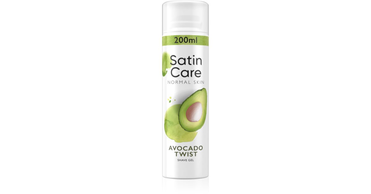Gillette Avocado Twist Moisturizing Shaving Gel (Satin Care) 200ml
