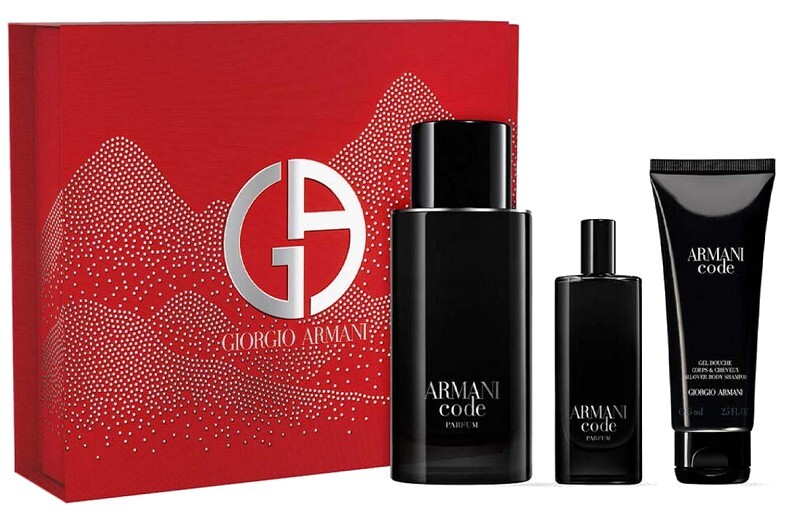 Giorgio armani Kode Parfum - 125 ml parfyme (gjenfyllbar) + 75 ml spraygel + 15 ml parfyme