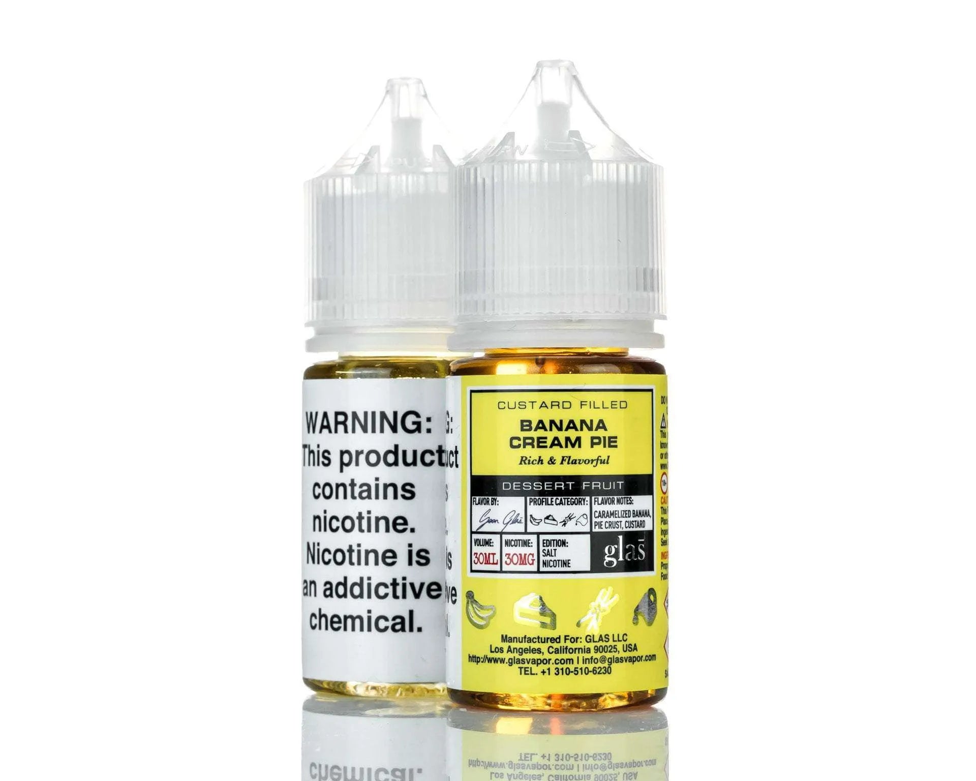 Glas Basix Salt Nic E-Liquid - Banana Cream Pie - 30ml