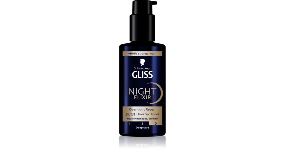 Schwarzkopf Gliss Elixir de noapte fără clătire pentru păr deteriorat 100 ml