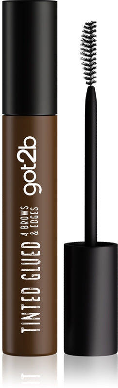 got2b Glued 2-i-1 øyenbrynsfikseringsgel farget brun 16 ml