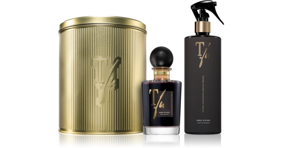 Teatro Fragranze Gull Tin Box Black Wine Gift Box Tin Box