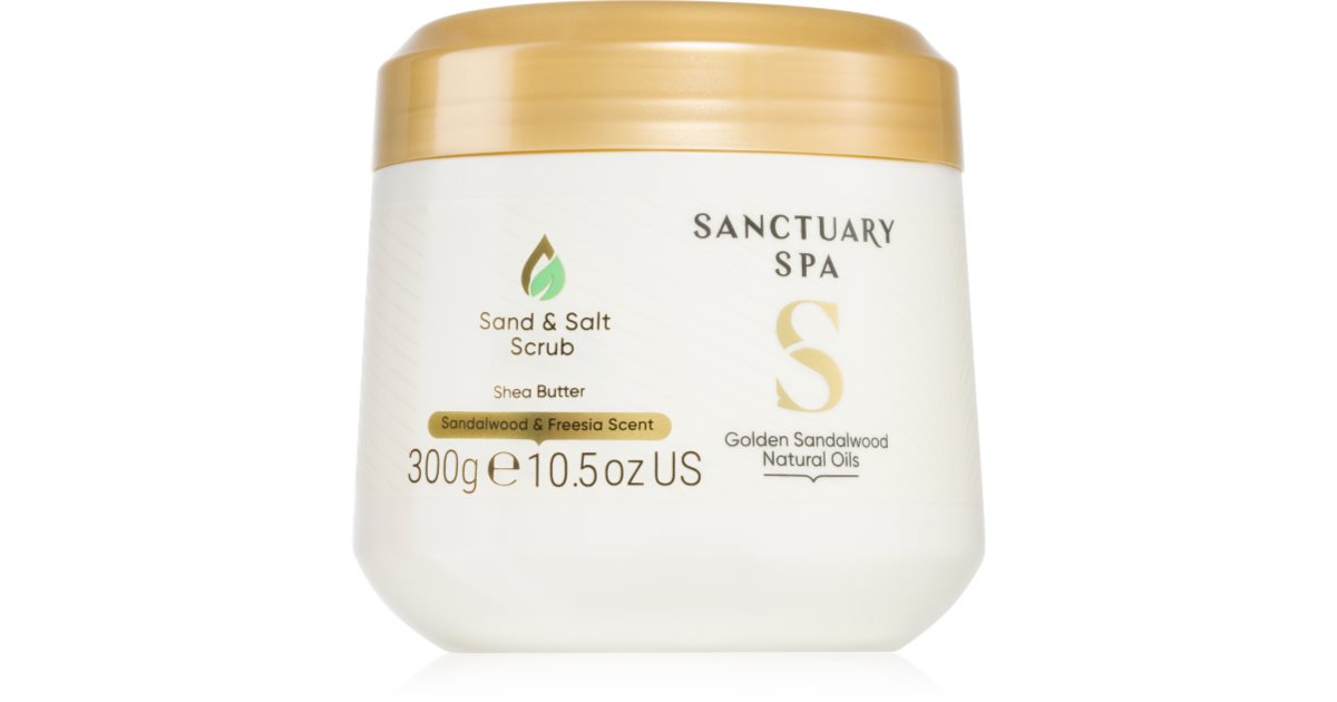 Sanctuary Spa Kroppskrubb med gyllent sandeltre-salt 300 g