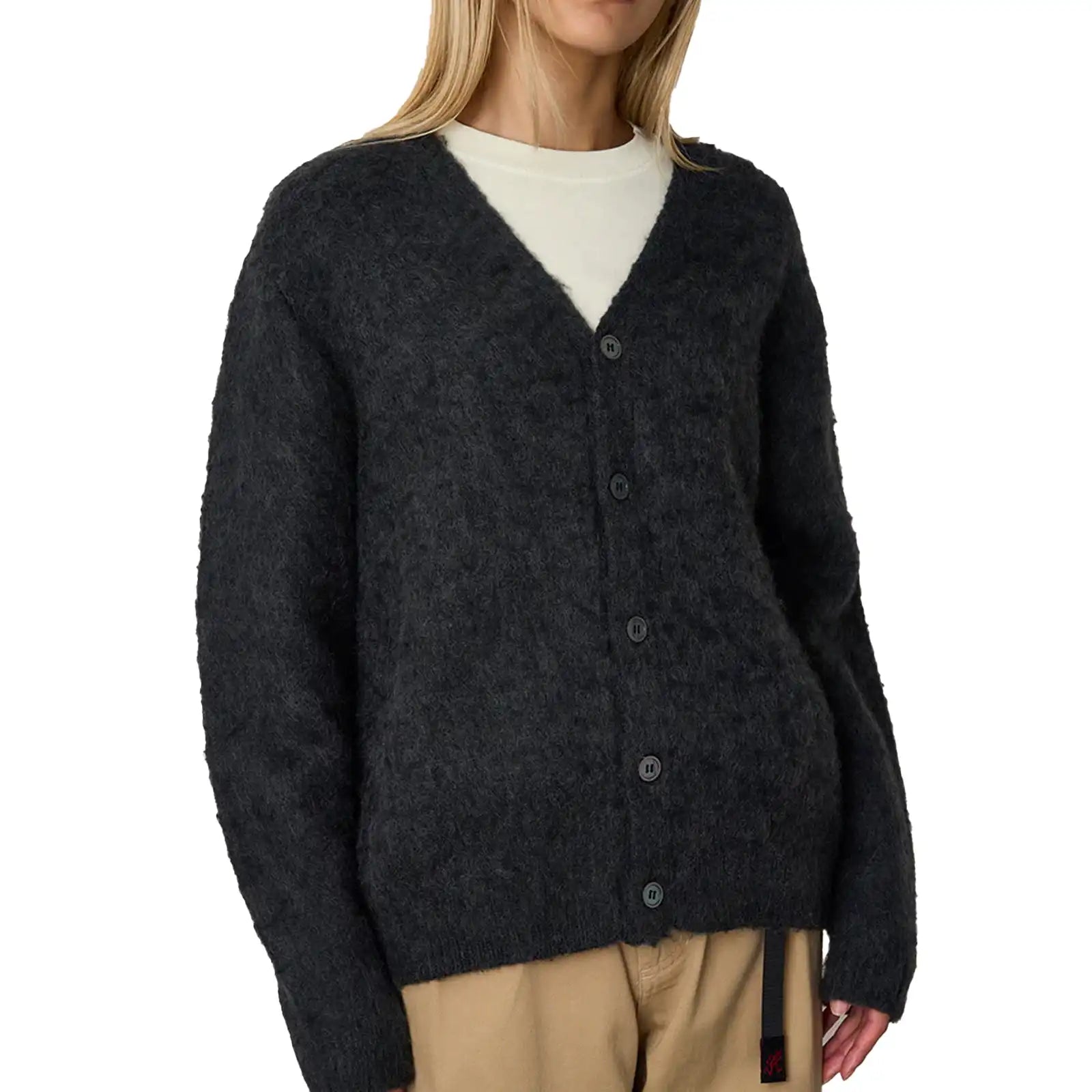Gramicci Mohair Cardigan "Charcoal" (G5FU-J025-CHARCOAL)