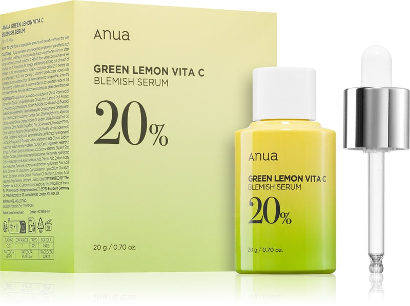 Anua Green Lemon Brightening Serum med C-vitamin mot hudfläckar 20g
