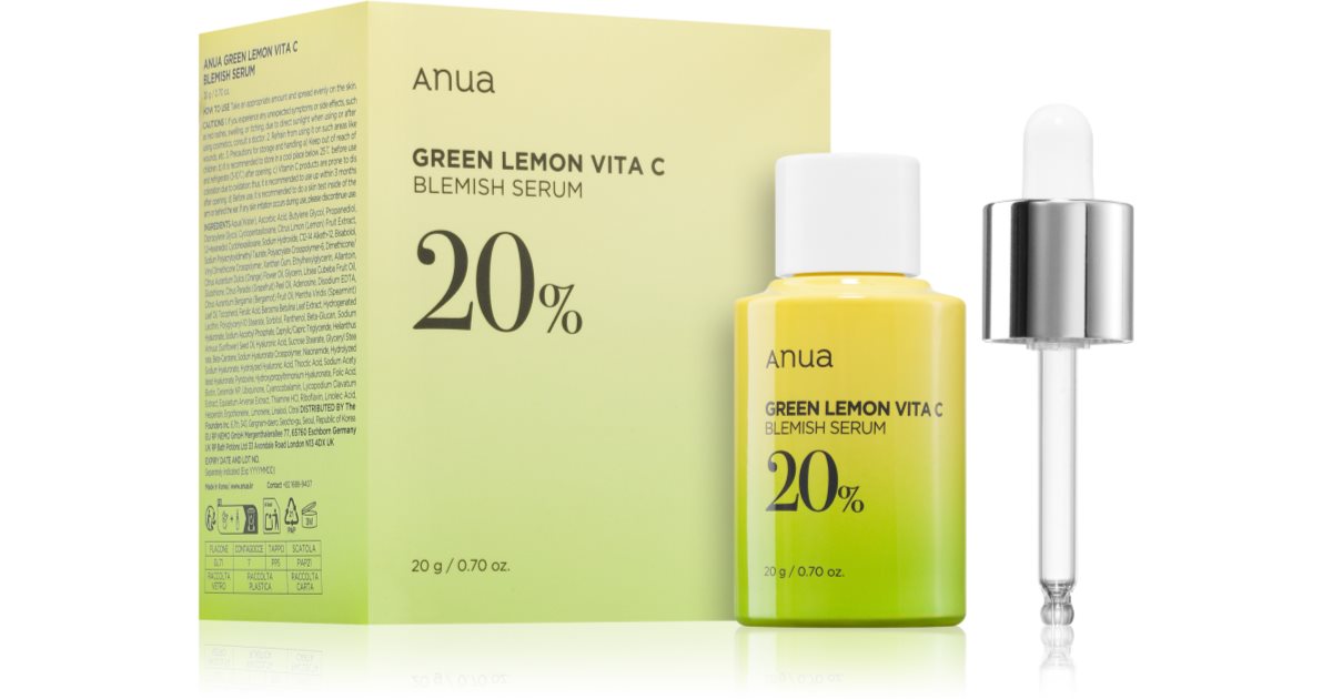 Anua Grøn citron Vita C lysnende serum med C-vitamin mod hudpletter 20 g