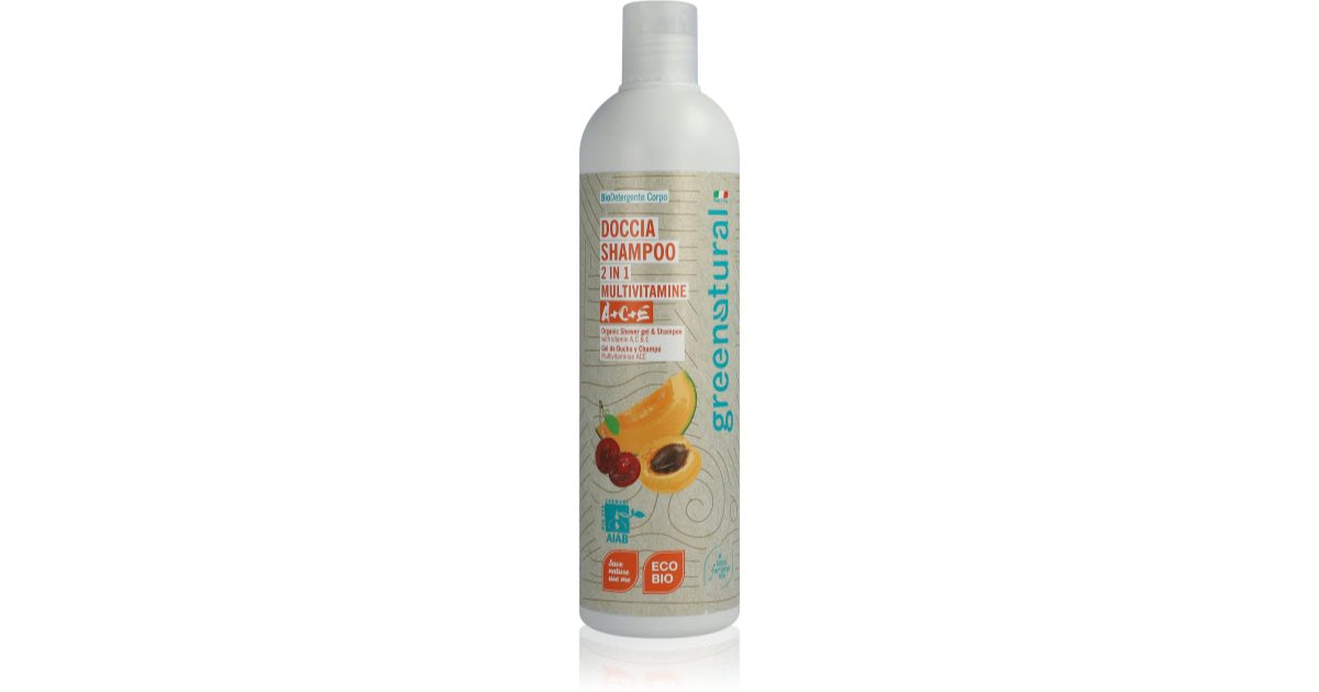 Greenatural Gel Douche & Shampoing Gel Douche Et Shampoing 2 En 1 Aux Vitamines A, C, E 400 Ml