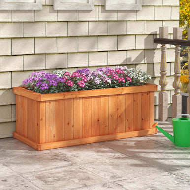 Raised Garden Bed Wooden Planter Box with Drainage Holes