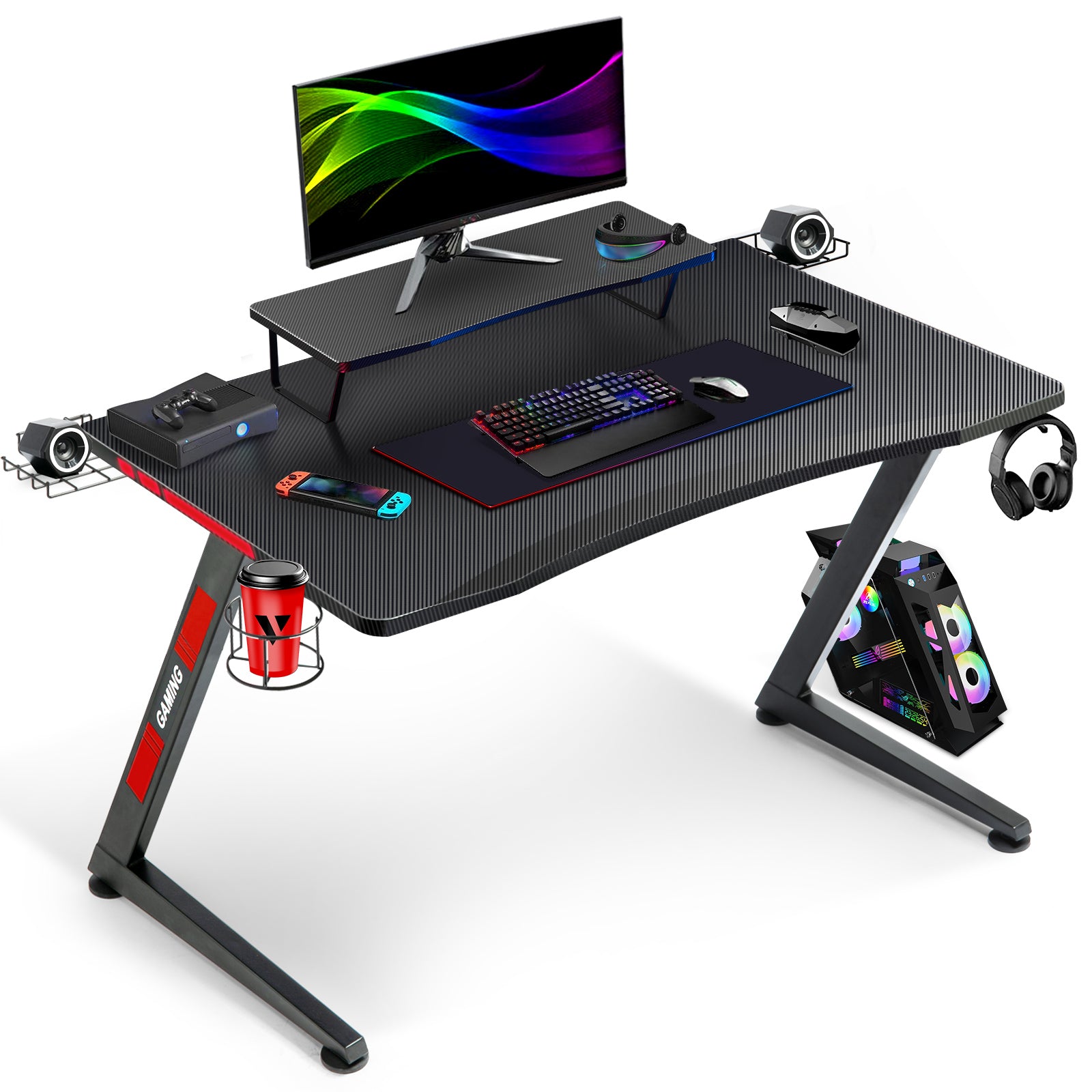 Z-Shaped Gaming Desk