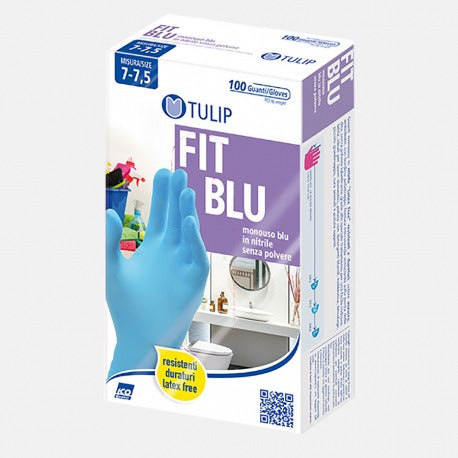 Tulip Gants jetables en nitrile bleus - Taille S, 100 paires