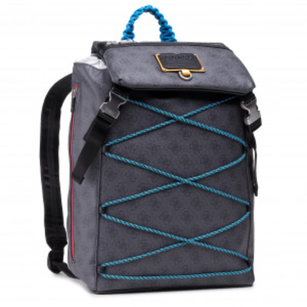 Guess, Salameda Rucksack aus Polyestergewebe, Blau, Laptop-Ergänzung, Herren, 14 x 11,5 x 5,5 cm