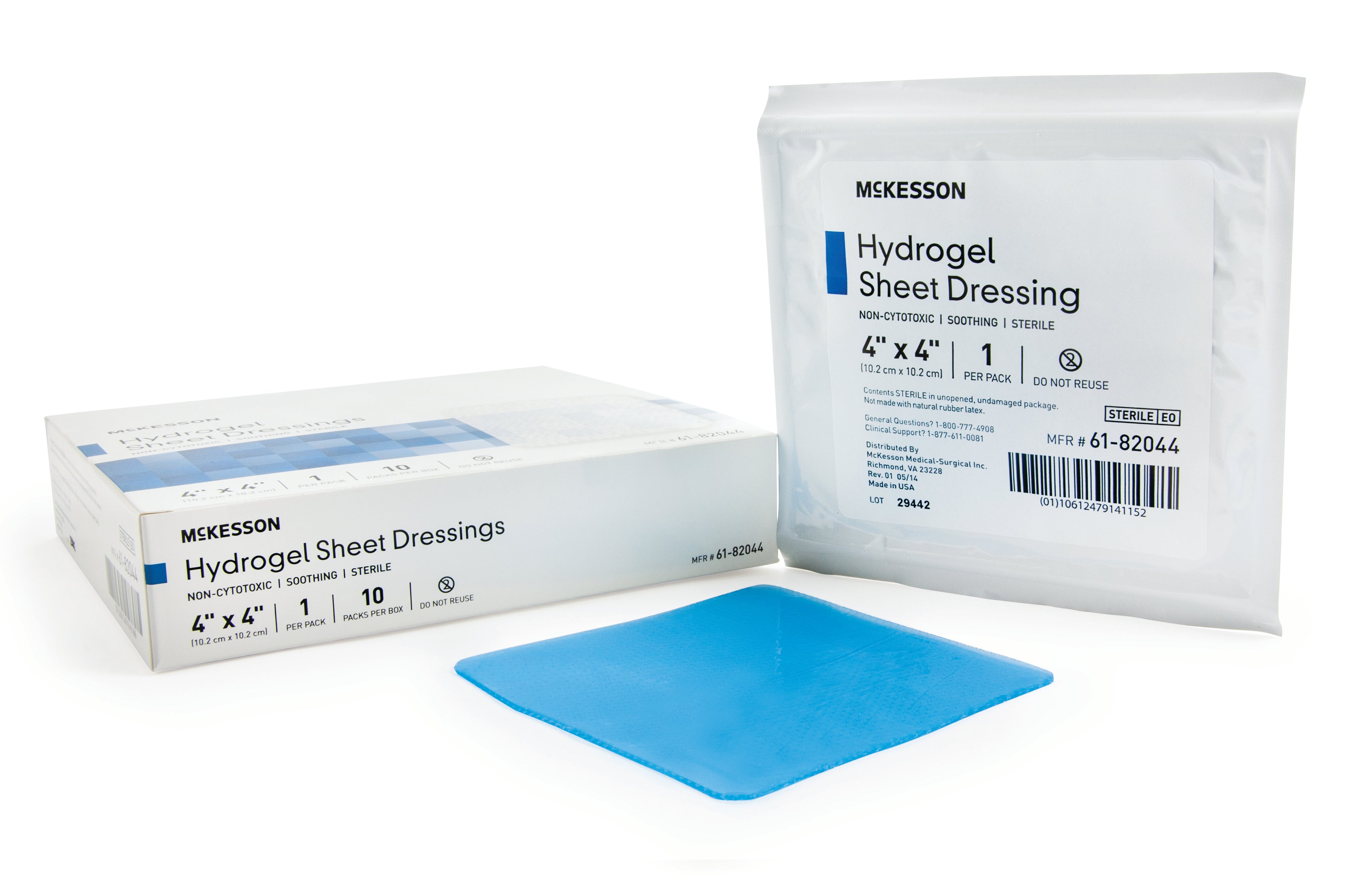 McKesson Hydrogel Dressing, 4" x 4", 10 Each - Box