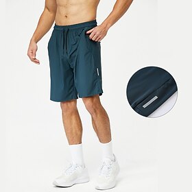 Homens Shorts de Corrida Shorts de Academia Bolsos Com Cordão Calção Ao ar livre Desportos e Ar livre Atlético Secagem Rápida Leve Macio Maratona Corrida Exerc