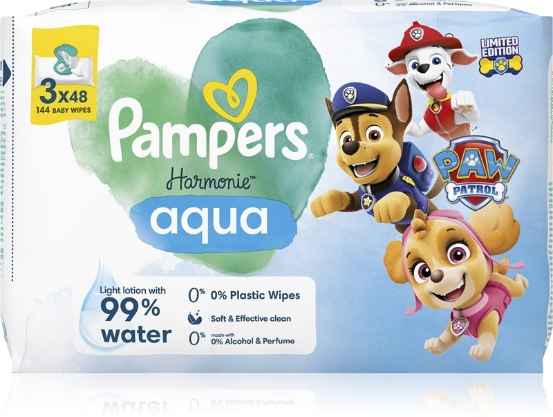Pampers Harmonie Aqua Paw Patrol 144-delte babyklude
