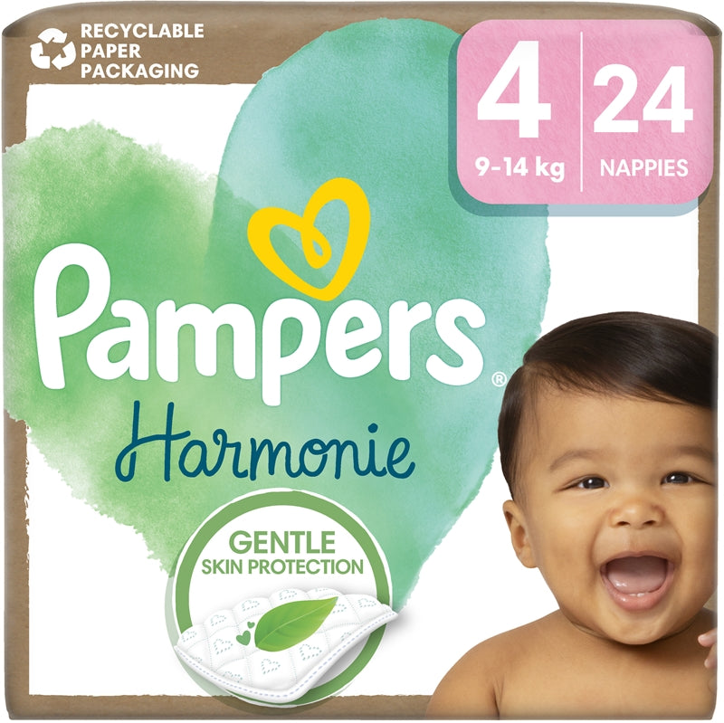 Pampers Couches jetables Harmonie Taille 4 9-14 kg 24 pièces