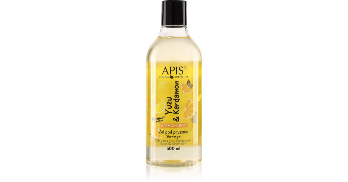 Apis Natural Cosmetics Harmony Shot Yuzu & Kardemumma Harmoniserande Duschgel 500 ml