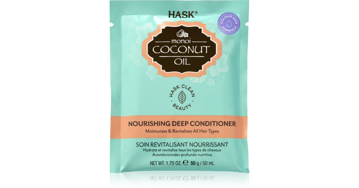 Hask Monoi Coconut Oil Revitalising Conditioner för glänsande och mjukt hår 50 ml