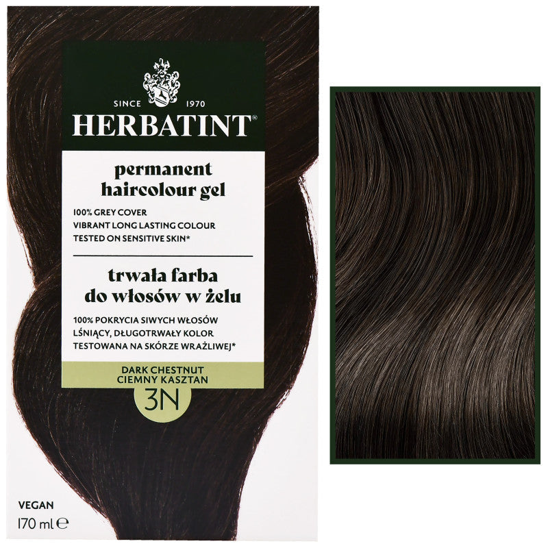 Herbatint Permanent hårfargegel 170ml 3N | Mørkebrun