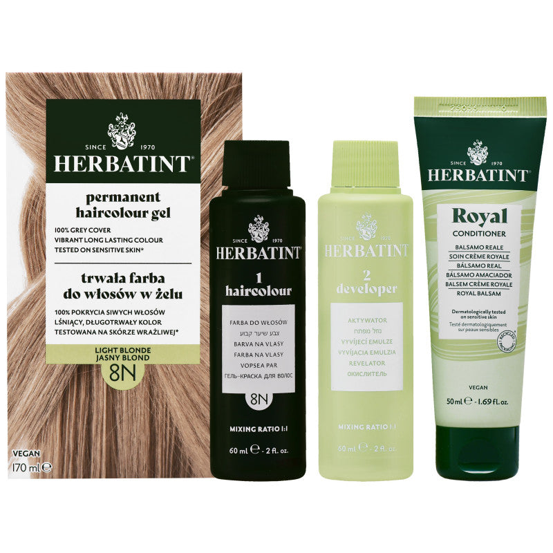 Herbatint Permanent hårfargegel 170ml 8N | Lys blond