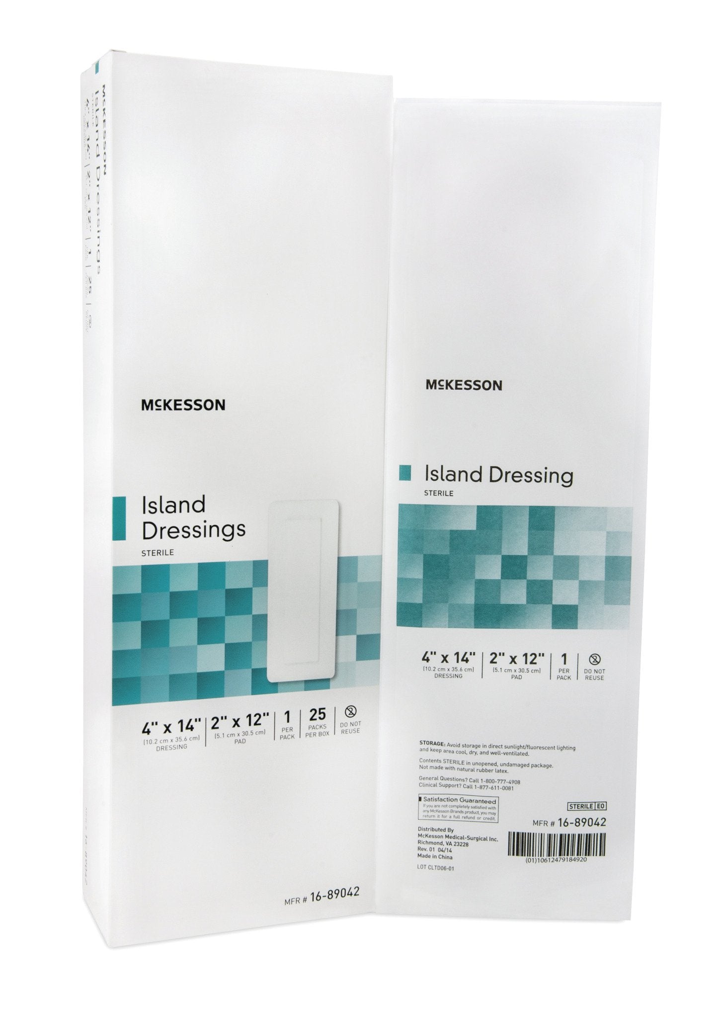 McKesson Adhesive Dressing Polypropylene - Rayon White Sterile, 4" x 14", Each