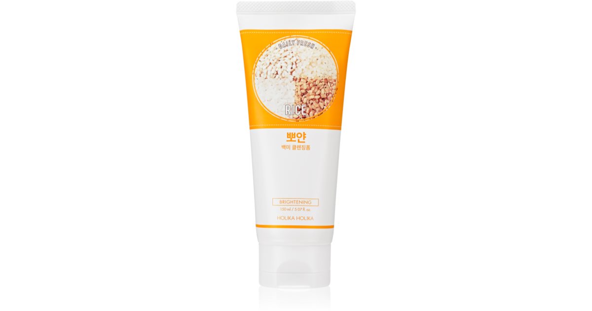 Holika Holika Daily Fresh Rice mousse cleansing moisturizer for dry skin 150 ml