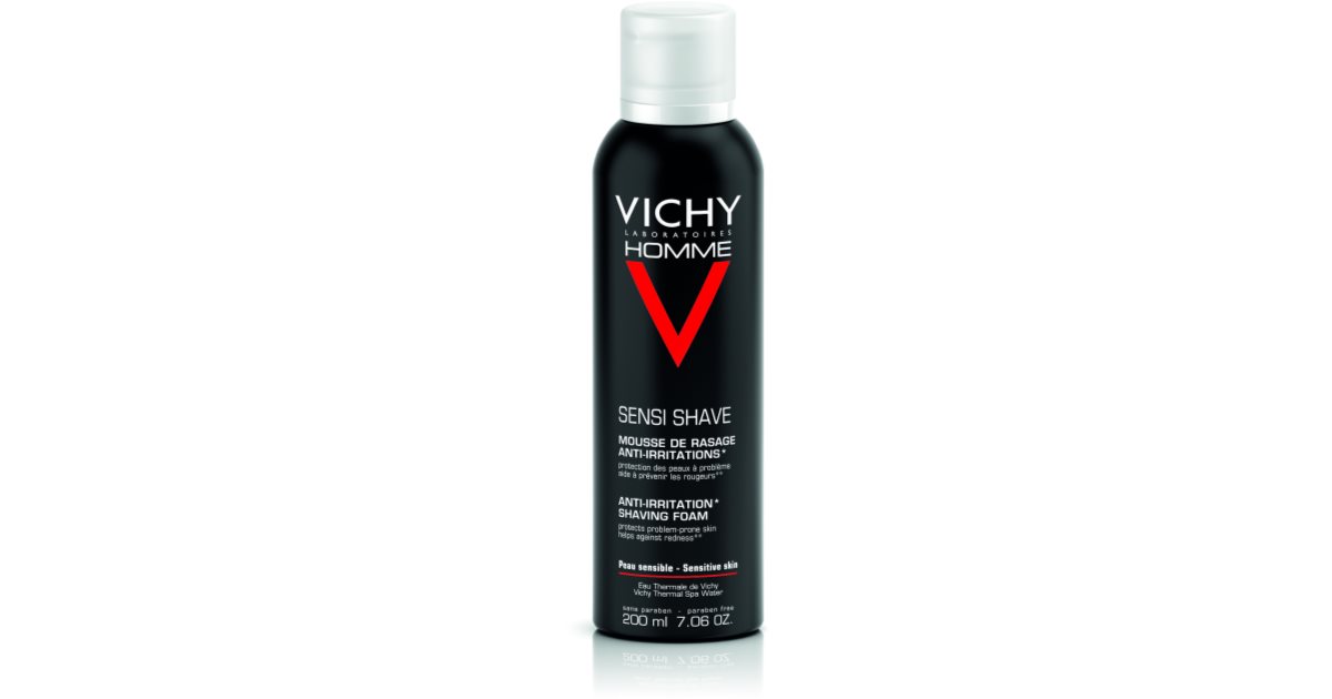 Vichy Mousse à Raser Homme Anti-irritation Vitamine C Peaux Sensibles 200 ml