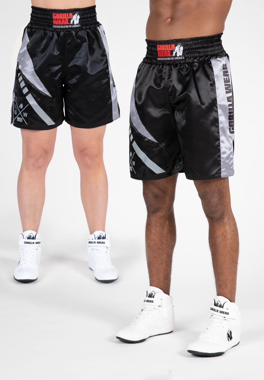 Hornell Boxing Shorts - Black-Gray - XS