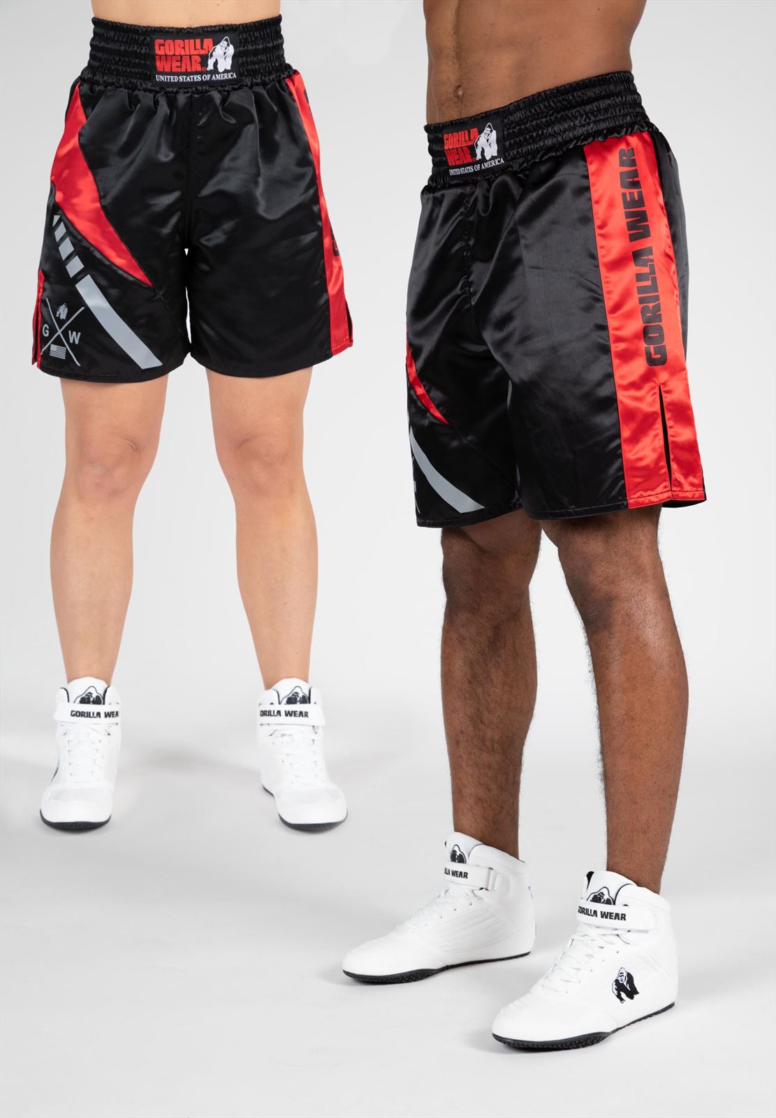 Hornell Boxing Shorts - Black-Red - XS