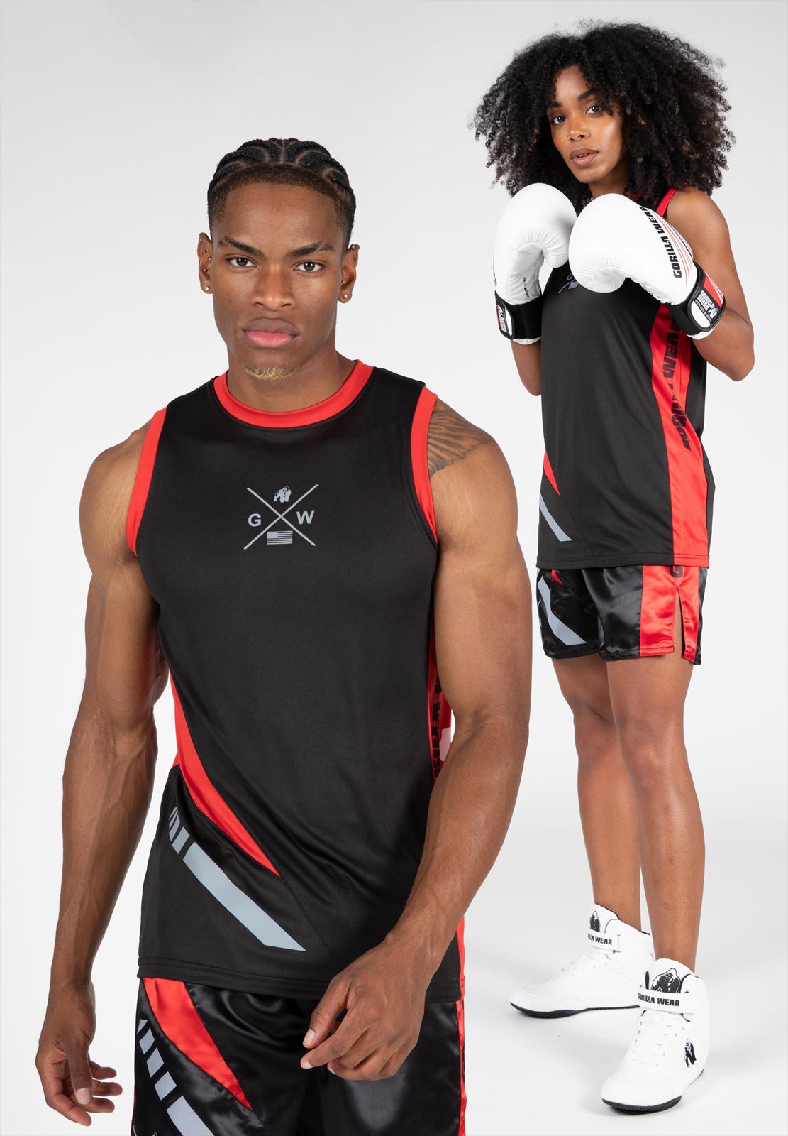 Hornell Tank Top - Black-Red - XS