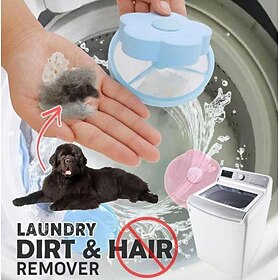 2 Pieces Washing Machine Hair Removal Catcher Filter Mesh Pouch Cleaning Balls Bag Dirty Fibers Collector Filter Laundry Ball Discs