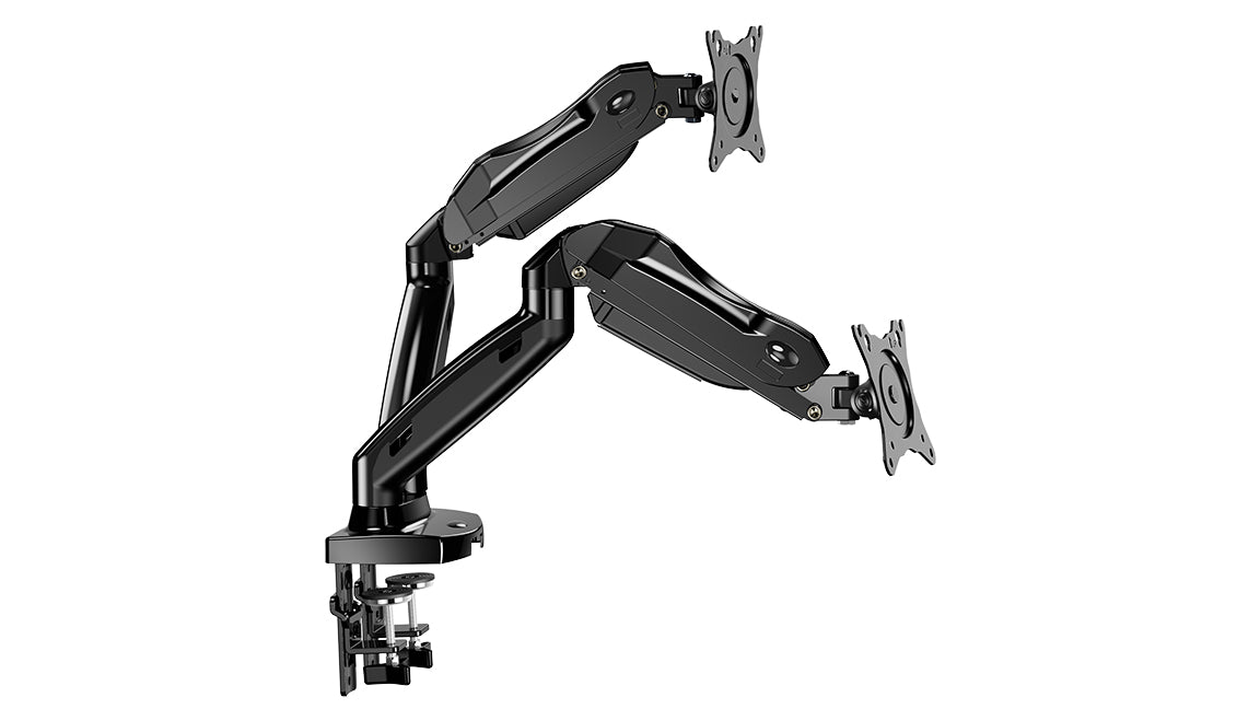 ErgoAV Gas Spring Desk Mount for Dual Monitors: For 2 Monitors 13" to 27"