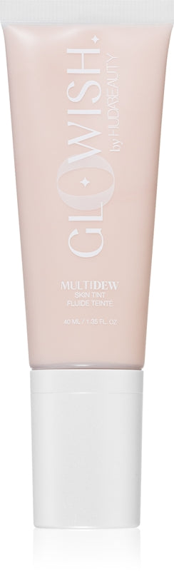 Huda Beauty Podkład nawilżający Glo Wish Multidew una jasny i gładki koloryt skóry 00 Porcelana 40 ml
