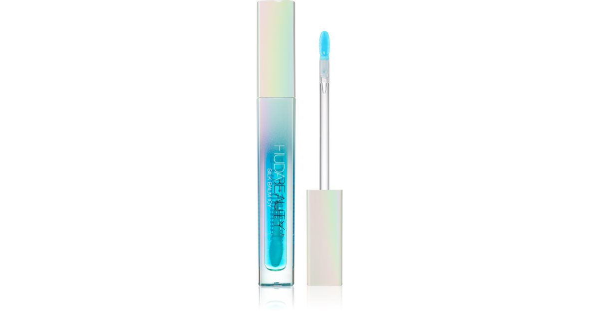 Huda Beauty Silk Balm Icy transparenter volumengebender Lipgloss mit erfrischender Wirkung Farbe Frost 3 ml