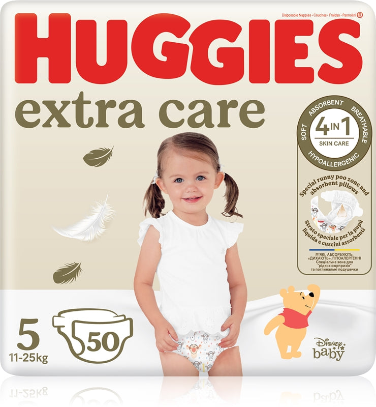 Huggies Couche jetable Extra Care taille 5 11-25 Kg 50 pièces