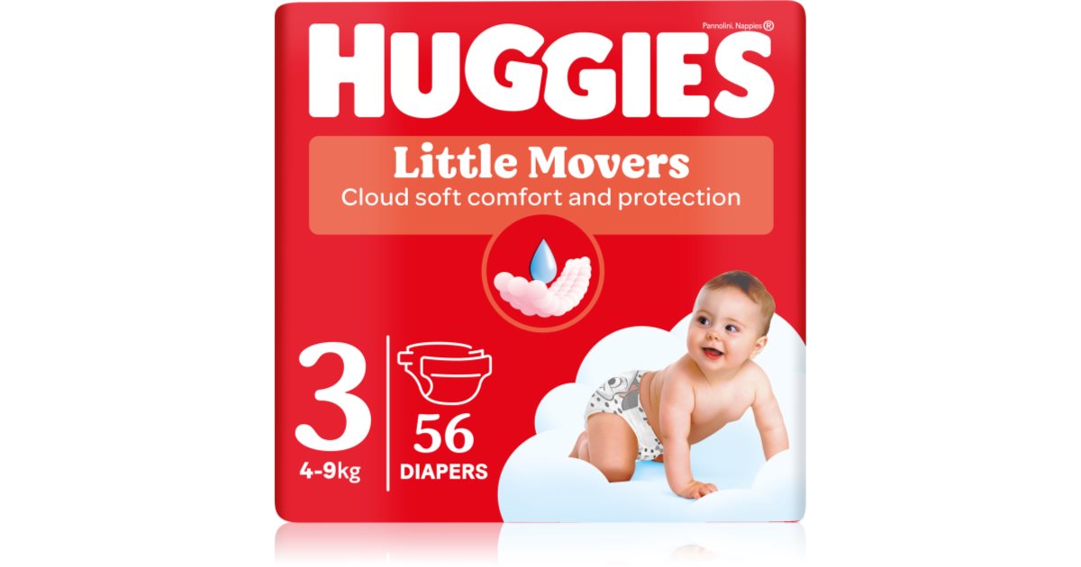 Huggies Petits déménageurs Ultra Couche jetable confort Jumbo 4 - 9 kg 56 kg