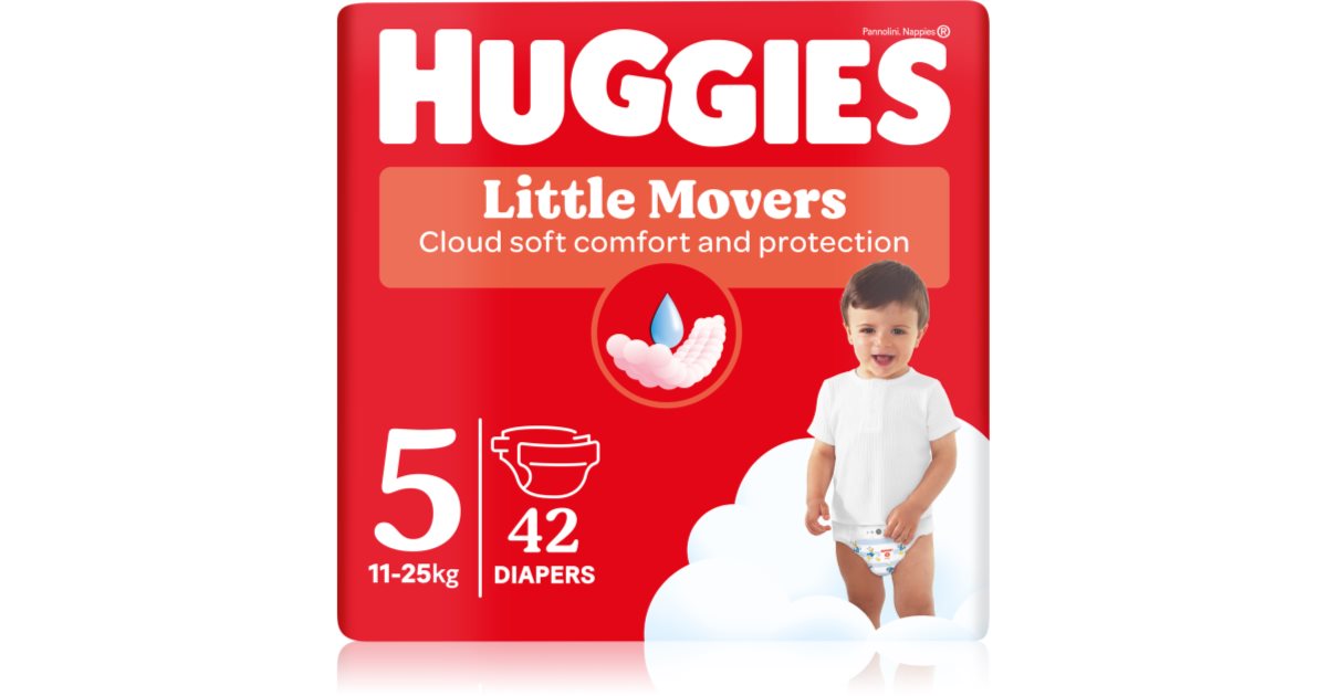 Huggies Petits déménageurs Ultra Couche jetable confort Jumbo 11-25 kg 42 pièces