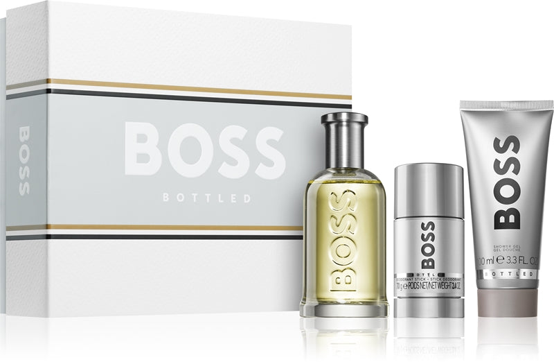 Hugo Boss Set cadou îmbuteliat BOSS pentru bărbați Hugo Boss Apa de toaleta BOSS Bottled 100 ml + Gel de dus 100 ml + Deodorant 75 g