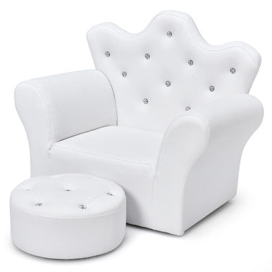Kids' Princess Sofa Armchair with Ottoman