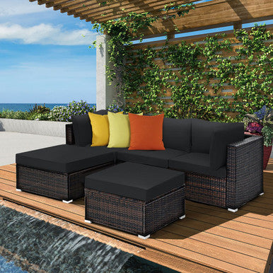 5-Piece Rattan Patio Furniture Set