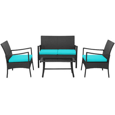 Costway 4-Piece Wicker Patio Furniture Set
