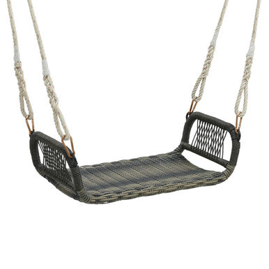 Wicker Porch Swing Seat with Cozy Armrests