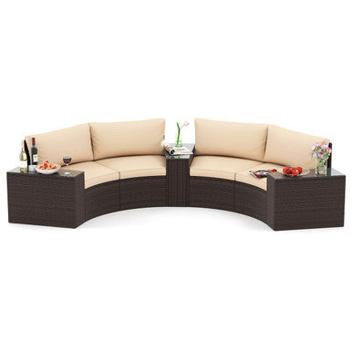 5-Piece Patio Furniture Set with Side Tables
