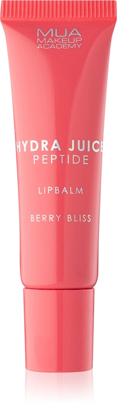 MUA Makeup Academy Hydra-Juice Hydratační balzám na rty s peptidy pro lesk Berry Bliss (jahoda) 10ml