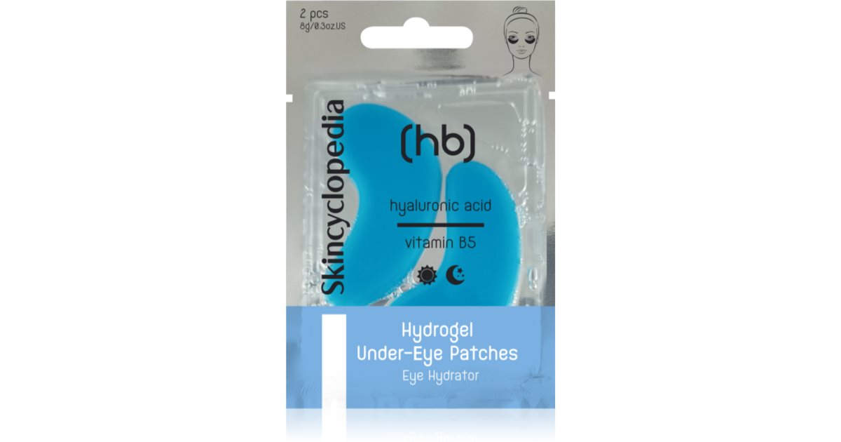 Skincyclopedia Hydrogel øyekonturmaske med hyaluronsyre 2 stk