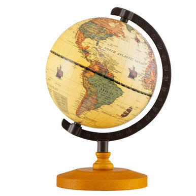 5.5-Inch Desktop Rotating Antique World Globe