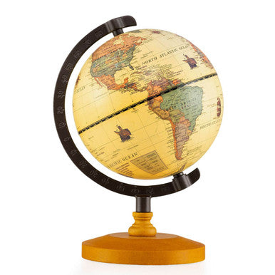 5.5-Inch Desktop Rotating Antique World Globe